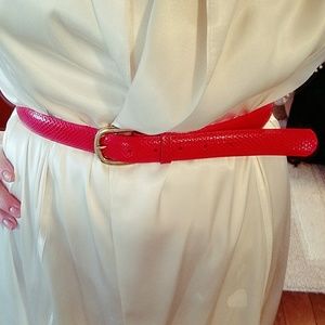BRIGHT red belt.